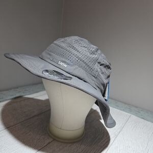 Mission Hydroactive Cooling UPF 50 OS Charcoal Gray Brim Bucket Hat 109979